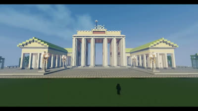 Real life buildings in Minecraft | Brandenburg Gate