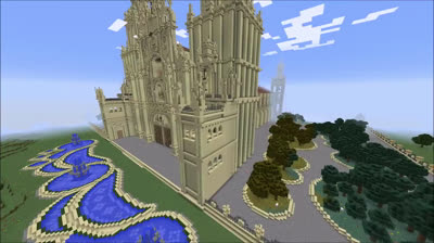 Real life buildings in Minecraft | Cathedral of Santiago