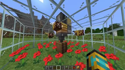 How to build a beehive in Minecraft