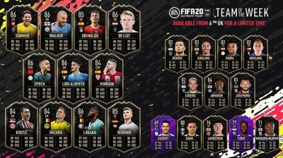 Hazard on the FIFA 20 Teem Of The Week!