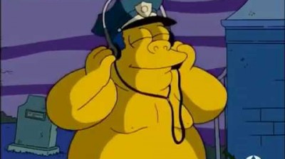 Chief Wiggum finds his walkman