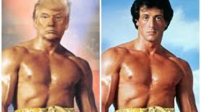 La foto viral de Donald Trump por el aniversario de Rocky IV