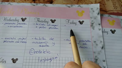 Organize your weekly meals