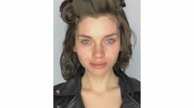 Epic changes of face after a professional makeup session