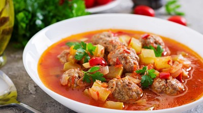 Mexican meatballs with broth