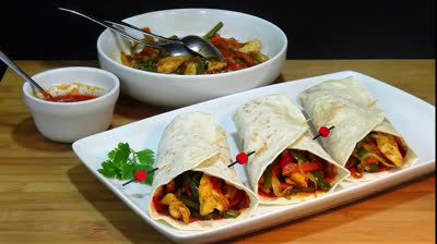 Fajitas mexicanas de pollo
