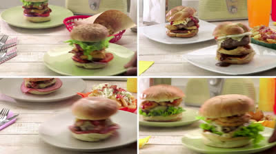 Hamburguesas al estilo americano