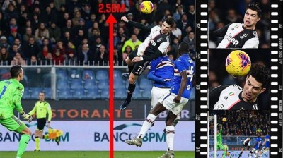 Increíble vuelo sin motor de Cristiano Ronaldo