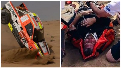 Martin Kolomy retires before the start of the Dakar