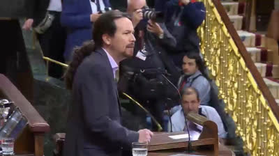 Pablo Iglesias' investiture speech: "Social advances will continue in Spain"