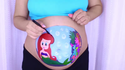 Pintando a Dumbo en una embarazada - TokyVideo