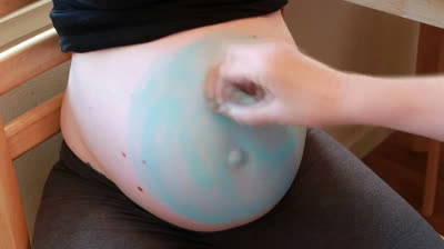 How to paint a pregnant belly