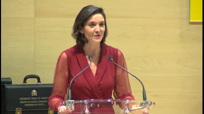 Declaraciones de Reyes Maroto, Maria Jesus Montero, Irene Montero y Teresa Ribera tras tomar posesión de sus cargos