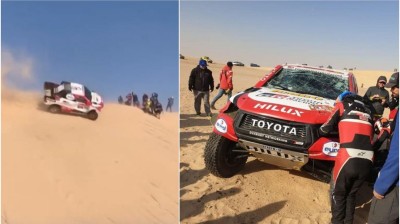 Fernando Alonso sufre un accidente en el Dakar ¡Y sigue como si no hubiese pasado nada!