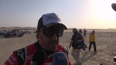 Declaraciones de Alonso tras su dura etapa en el Dakar