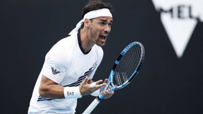 Monumental cabreo de Fognini en el Open de Australia