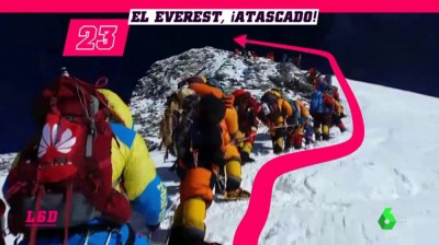 Bouchons sur l'Everest