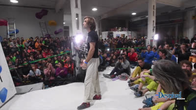 Chris Sharma climbing in Mataró