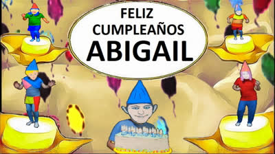 Felicitación cumpleaños personalizada nombre Abigail