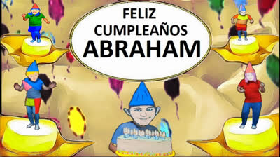 Felicitación cumpleaños personalizada nombre Abraham
