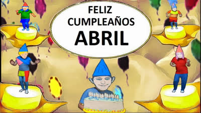 Felicitación cumpleaños personalizada nombre Abril