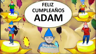 Felicitación cumpleaños personalizada nombre Adam