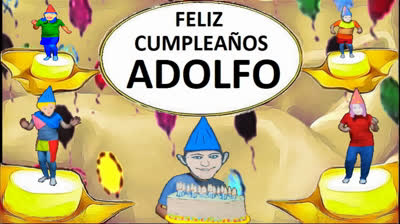 Felicitación cumpleaños personalizada nombre Adolfo