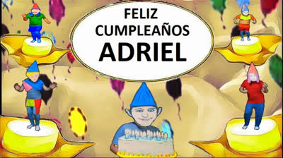 Felicitación cumpleaños personalizada nombre Adriel