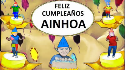 Felicitación cumpleaños personalizada nombre Ainhoa