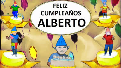 Felicitación cumpleaños personalizada nombre Alberto