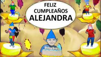 Felicitación cumpleaños personalizada nombre Alejandra