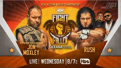 Jon Moxley Vs Rush - Campeonato Interino Mundial de AEW - Dynamite Fight For The Fallen 27/07/2022