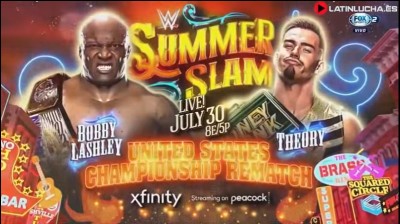 Bobby Lashley Vs Theory - Campeonato de los Estados Unidos - Summerslam 2022