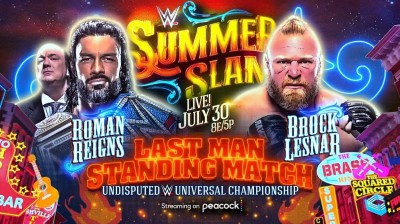 Roman Reigns vs. Brock Lesnar-Undisputed WWE Universal Championship-Last Man Standing match-HIGHTLIGHTS