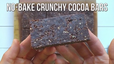 Barritas crujientes de cacao sin horno