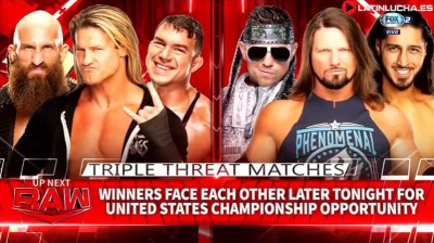 AJ Styles Vs Mustafa Ali Vs The Miz - RAW 01/08/2022