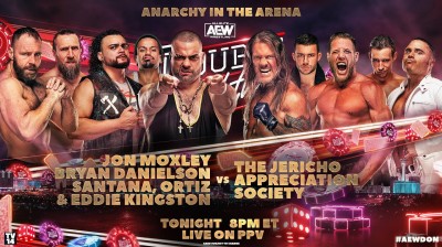 Blackpool Combat Club (Jon Moxley, Bryan Danielson), Eddie Kingston, Santana and Ortiz vs. Jericho Appreciation Society for Anarchy in the Arena - AEW Double or Nothing 2022 (Wild Thing on loop entire match)