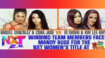 RAQUEL GONZALEZ & CORA JADE VS IO SHIRAI & KAY LEE RAY - NXT 28 DE DICIEMBRE DE 2021