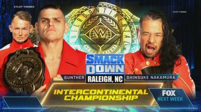 Gunther Vs Shinsuke Nakamura - Campeonato Intercontinental - SmackDown 12/08/2022