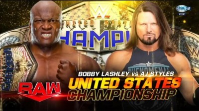 Bobby Lashley Vs AJ Styles - Campeonato de los Estados Unidos - RAW 15/08/2022