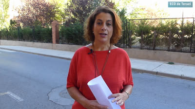 La alcaldesa de Teruel , Emma Buj, sobre el entorno de la Residencia Luis Buñuel en Teruel