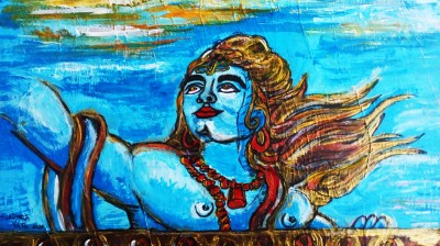 Sadhu practicando tapas (meditacion severa) en los Himalayas