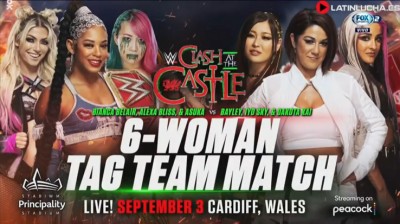 Bianca Belair, Alexa Bliss y Asuka Vs Damage CTRL - Clash at the Castle 2022