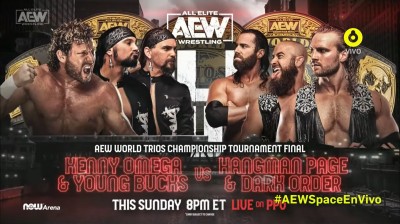 The Elite Vs "Hangman" Adam Page y Dark Order - Campeonatos Mundiales de Tríos de AEW - All Out 2022