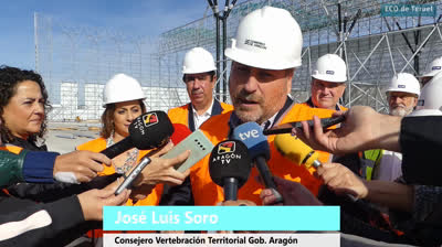 El nuevo macrohangar  del aeropuerto de Teruel estará listo en abril