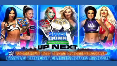 SASHA BANK & BIANCA BELAIR VS ASUKA & CHARLOTE FLAIR VS BAYLEY & CARMELLA - SMACK DOWN 25 DE DICIEMBRE DE 2020