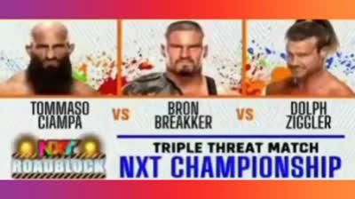 TOMMASO CIAMPA VS BRON BREAKKER VS DOLPH ZIGGLER - NXT ROADBLOCK 8 MARZO DE 2022