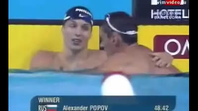 Men's 100m freestyle final at the 2003 Barcelona World Championships - Popov