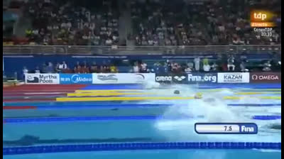 Mireia Belmonte, gold and world record. Doha