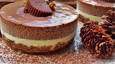 Vegan vanilla and chocolate cheesecake - Healthy dessert!